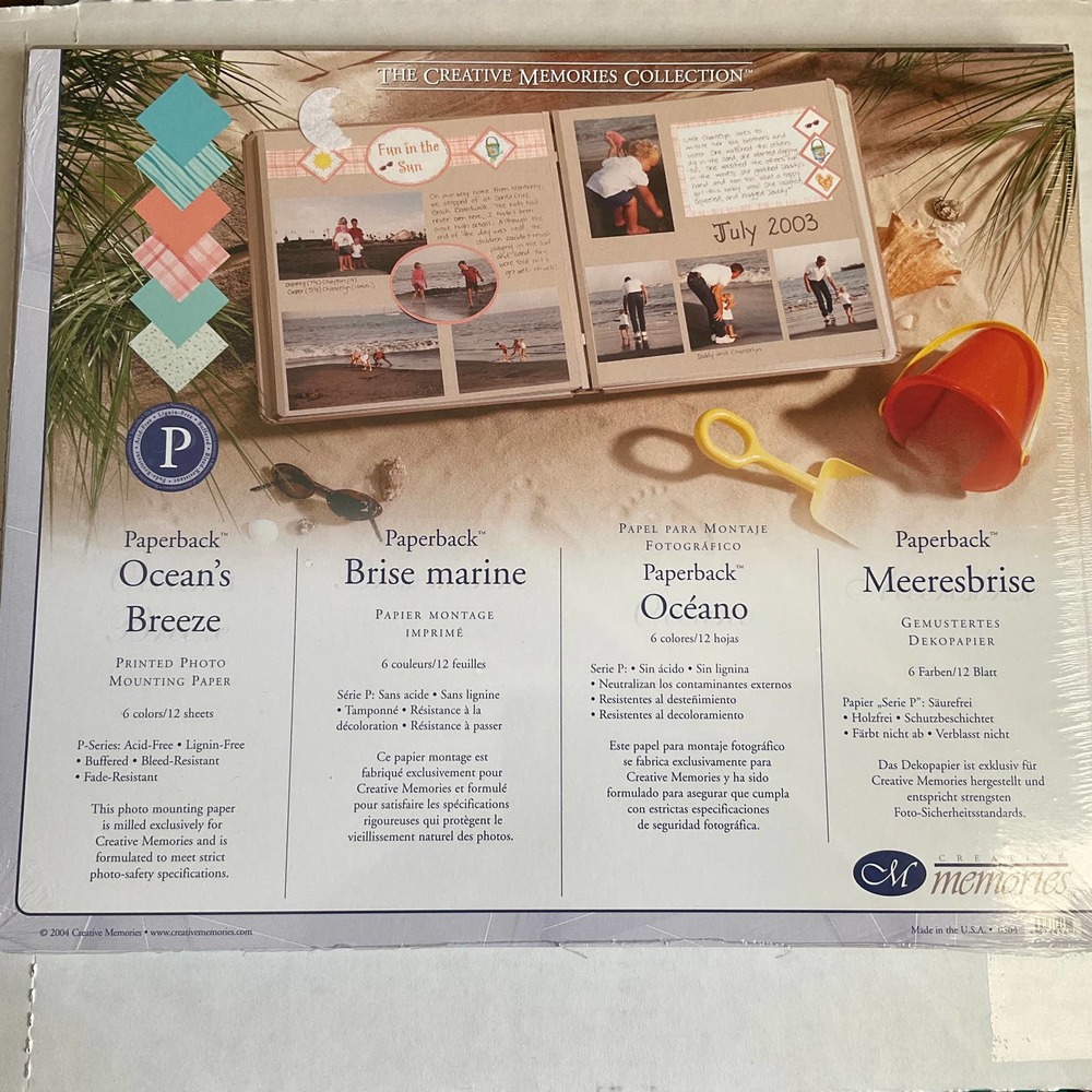 Creative Memories Ocean's breeze Photo Mounting Paper 10 x 12